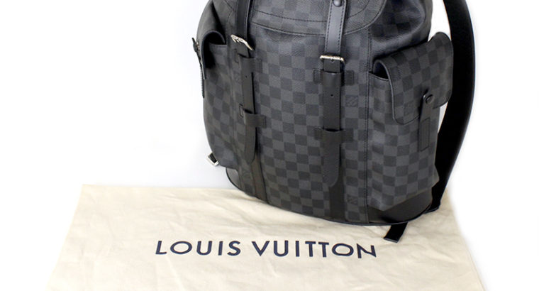 LOUIS VUITTON рюкзак Киев Украина сумка CHRISTOPHER PM LV N41379 шахматка серый