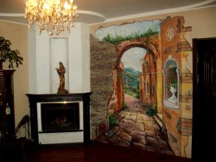 Роспись стен в интерьере от дизайн студии Романа Москаленко