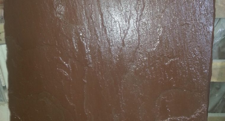Надежная, импортная каменная плита 900*600*30 мм, сочный темно — коричневый цвет