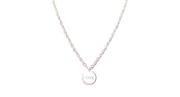 Ожерелье колье намисто подвеска Love Любовь цепочка кулон медальон амулет оберег для подарка серебро ланцюжок