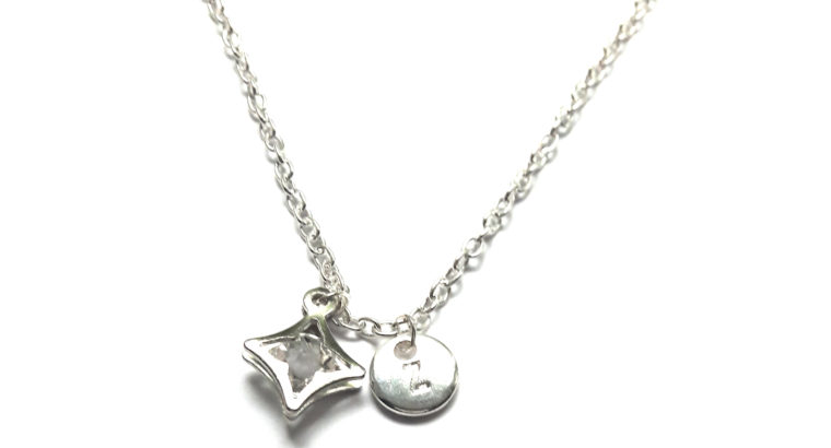 Ожерелье колье намисто подвеска цепочка кулон путеводная звезда медальон амулет кристалл оберег для подарка серебро ланцюжок личная буква
