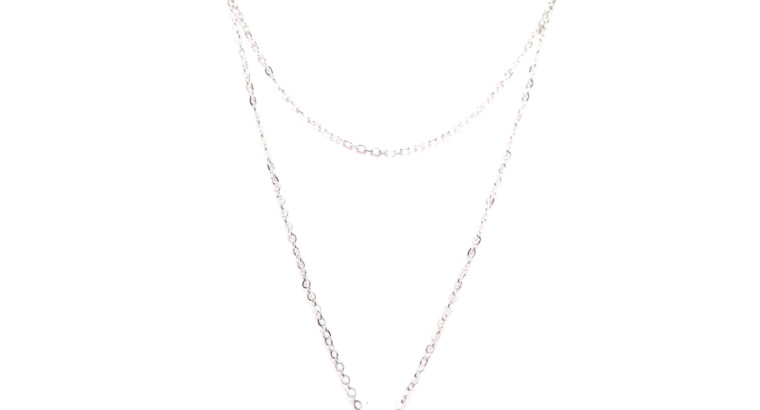 Ожерелье колье намисто подвеска двойная цепочка кулон медальон амулет оберег для подарка серебро ланцюжок жемчуг жемчужина