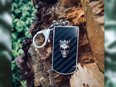 Срібний чоловічий брелок