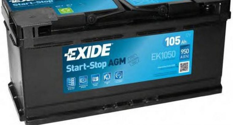 Акумулятор 105 Exide AGM 6СТ-105 Евро (EK1050)