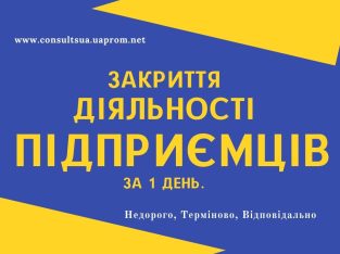 ЛИКВИДАЦИЯ деятельности ФОП по Украине ( недорого )