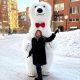 Белый медведь Каменское кукла аниматор поздравление на день рождения