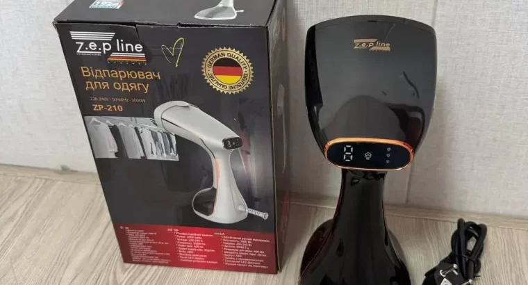 Відпарювач ручний вертикальний Zepline ZP-210 3000 Вт Чорний Парова праска