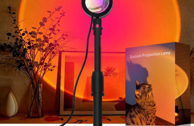 Лампа Атмосферна Проекційний Світильник Atmosphere Sunset Lamp ефект веселки