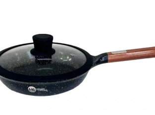 Сковородка с крышкой 24 см с гранитным покрытием Higher Kitchen НК-318