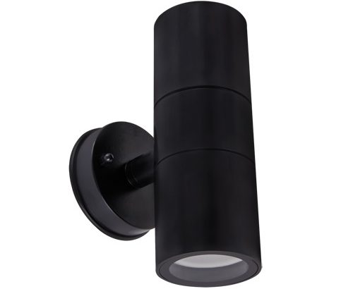 Світильник/корпус, Strühm, IP54, настінний, круглий, чорний, 2xGU10, STR-03937