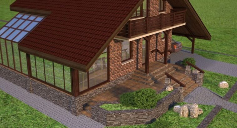 Броварской р. н. с. Рожны недостроенный дом с озером