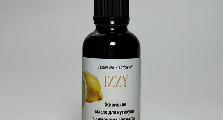 Аромат та Догляд: Масло для Кутикули Izzy з Лимоном 30мл (Професійний об’єм)