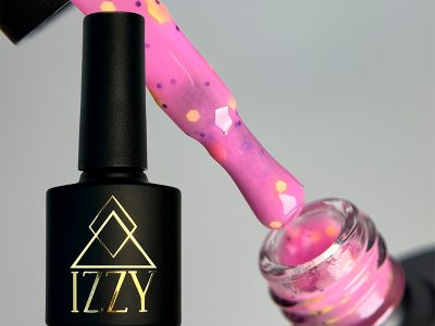 Експрес-Дизайн: Рожева База Izzy Jam Base #02 (10мл) з Різнокольоровим Декором
