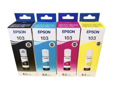 Комплект оригінальних чорнил Epson 103 (C,M,Y,Bk)