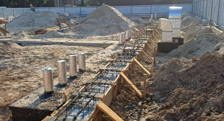 Бетонні роботи: фундаменти, стяжка, моноліт