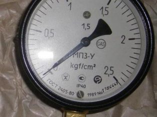 Манометр МП3-У для воды, пара, газа, масла, кислорода, ацетилена, от 0 до 2.5 kgf/cm2